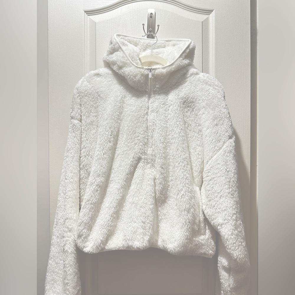 Aritzia Sunday Best Fuzzy Half Zip Hoodie
